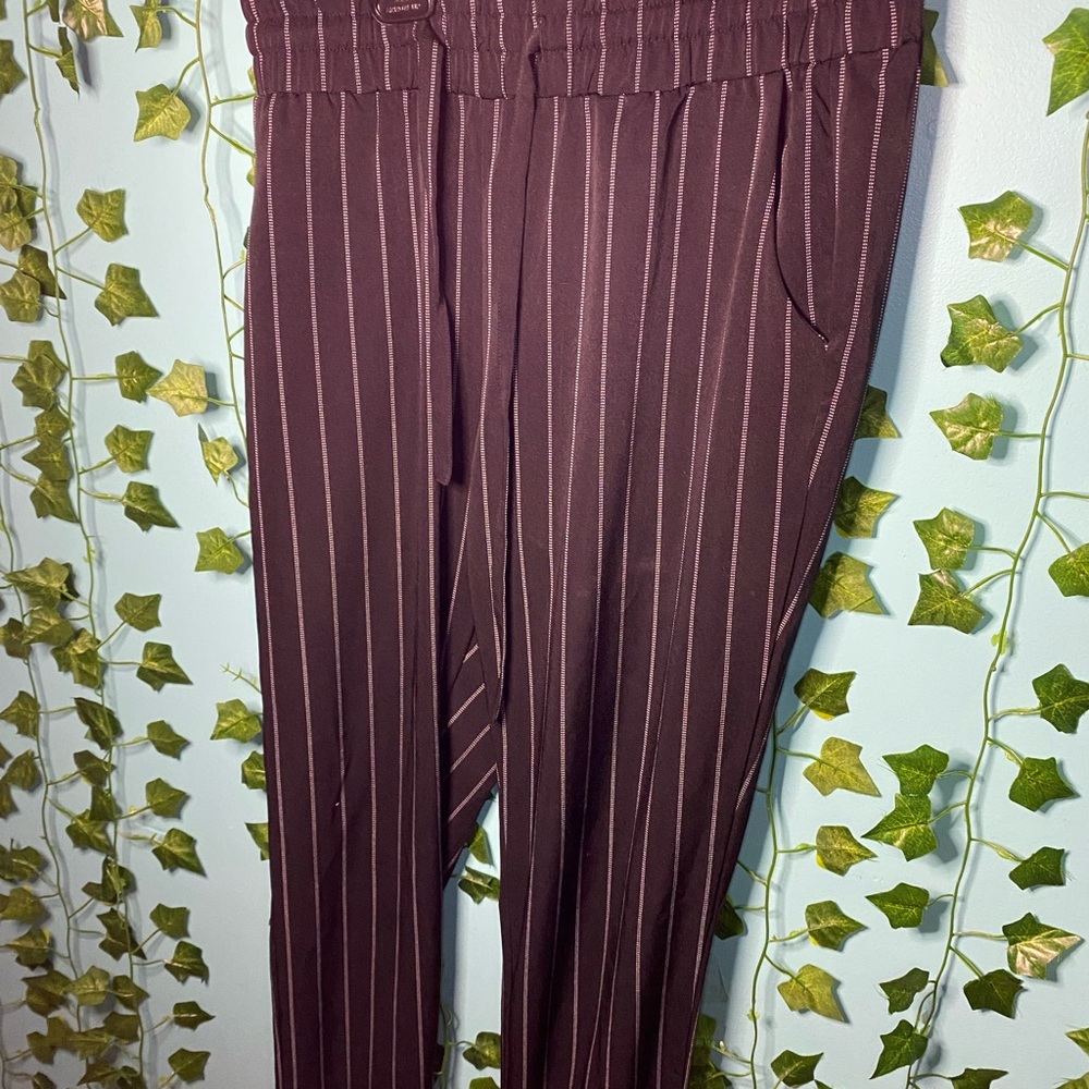 Striped black and white pants